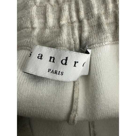 Sandro Knit Joggers Jogging Bottoms Embroidery Grey Gray Size 34 US 2 - Picture 6 of 9